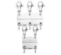 Chiusure per collane sovrapposte - Separatore magnetico multiplo per chiusure a strati - 2 pezzi connettore separatore unisex per gioielli Choker bracciale