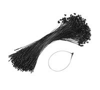 Chiusure per etichette, etichettatura degli indume Snap Lock Pins Loop Price Tag Fastener Plastic Tags Ties Black 3 Inch/85mm Pack of 2000(180mm)