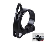 Chiusure per sella per bicicletta, morsetto per palo per sedile della bicicletta in alluminio sedile della bicicletta palo morsetto sgancio rapido cavo antiscivolo per strada montagna, 31,8 mm nero
