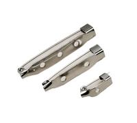 Chiusure per spille, Spilla Base vuota Dorso Perni di bloccaggio Barra chiusura Fermagli Ganci Accessori for connettore for la creazione gioielli fai-da-te(15 MM 15pcs)