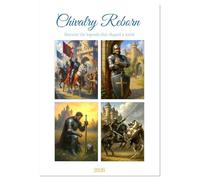 Chivalry Reborn (Desk Calendar 2026 DIN A5 portrait), CALVENDO 12 Month DeskCalendar: From noble battles to a triumphant return home - everyday life as a knight throughout the year