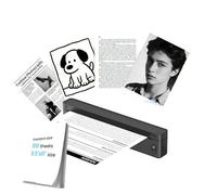 CHIVALZ A10 Portable Thermal Printer, Wireless Mobile Printer, for Home Office Travel, Compatible with Smartphone Laptop.Includes 10 Sheets of Thermal Paper.White/Black