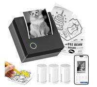 CHIVALZ PM290C Mini Pocket Thermal Sticker Printer - Wireless Connection | Free Design Templates for DIY Projects, 3 rotoli di carta da 54 mm inclusi, ideale per uso domestico e personale (No Ink
