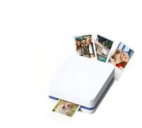 CHIVALZ PP01 Portatile Mini Photo Printer - Wireless Inkjet Printer with Self-Adhesive Paper, 4800x1200 DPI, DIY Editing App, Compact for Travel Gift Scrapbooking +15 fogli di carta fotografica bianca