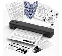 CHIVALZ The D810 Portable A4 Thermal Printer (230 DPI, 1500mAh battery for long battery life, compact and portable, suitable for travel, office and home use. Includes 20 sheets of thermal paper)