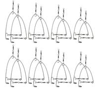 Chivao 16 pezzi automatico di ami da pesca sul ghiaccio dispositivo in acciaio inox caricato a molla trappole da pesca automatico ingranaggio azionato strumenti con molla per la sopravvivenza del