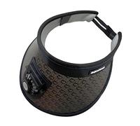 chiwanji Cappello con visiera parasole con ventola Ventilatore elettrico estivo Ventola di raffreddamento superiore vuota Ricarica USB per donna Cappello con, Nero