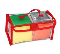 chiwanji Set Dadi/cubi Morbidi da 10 cm, con Tasche Trasparenti, apprendimento con Scatola di immagazzinaggio, insegnamento precoce