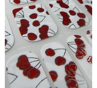 Chix Nails designer Minx trendy Style fingers Toes vinyl Foils nail Wraps, ciliegie rosse