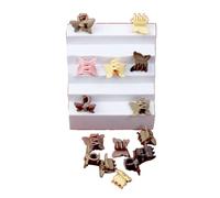 Chiyyak 100 Fermagli per Capelli Piccoli e Carini Portatili, varietà di Disegni, Mini Fermagli per Capelli per Ragazze, Perfetti per le Esigenze di Styling Quotidiane (N)