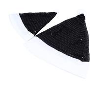 Chiyyak 2 Cappelli da Babbo Natale Neri con paillettes. Eleganti Cappelli Decorativi Natalizi per Varie Occasioni
