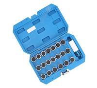 Chiyyak 21 Pz CR-MO Socket Wheel Lug Nut Key Stud Remover Tool con 20 Chiavi di Bloccaggio per il Bloccaggio Anti Ladro del Veicolo