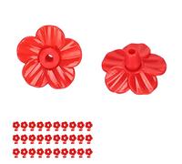 Chiyyak 30 Set Fiori di Alimentatore di Kolibri, Accessori Multicolori, Unici, Intercambiabili per Alimentatore-alimentatore (Rosso)