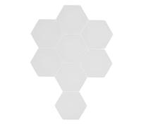 Chiyyak 8 Set Pannello a Luce Esagonale, Controllo Vocale, Pickup, Musica, Sincronizzazione, Luce a LED RGB-sexcabic con App e Telecomando
