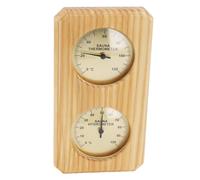 Chiyyak Accessori per Sala Sauna, Igrotermografia Sauna in Legno, Piastra Dorata, da 0 a 120 Gradi Celsius, da 0 a 100 umidità, Termometro a per Le Famiglie