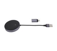 Chiyyak Adattatore Wireless, Design Compatto e Portatile, Converte il Cavo in Wireless per Un'esperienza di Guida Senza Interruzioni per gli Utenti del Veicolo, Materiale Metallo+ABS