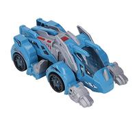 Chiyyak Auto di Dinosauri Elettrici 2 in 1 per Bambini, Luce a LED, Musica, Auto di Dinosauro, Spray Nebbia, di Deformazione dei Dinosauri (Blu)