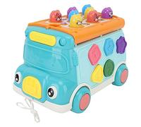 Chiyyak Autobus Musicale Interattivo per L'apprendimento Precoce con Maniglia e Ruote, Giocattolo per lo Sviluppo del Bambino