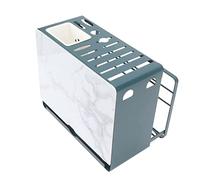 Chiyyak Blocchi di Coltelli Multifunzionali con Piastra Bianca, Tagliere, Supporto per Coperchio per Vaso per L'organizzazione Sul Piano di Lavoro, Deposito da (Cornice verde monte a parete)