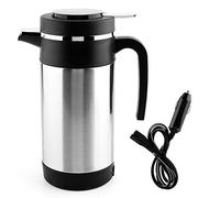 Chiyyak Bollitore elettrico in acciaio inox per auto, tazza scaldacqua da 1000 ml, per tè e caffè, indicatore portatile