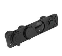Chiyyak Caricatore per Auto Doppio USB con Presa Accendisigari Digitale a LED per Moto da Veicolo 7,7" (Luce verde)