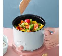 Chiyyak Casseruola Elettrica Che Riscaldamento Rapido Auto Protezione Predefinita Mini Pentola di Noodle Mini Noodle. (Non Stick (con vaso a vapore in acciaio)