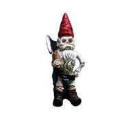 Chiyyak Chiyyak Giardino Gnomo Horror Scheletro Nano Accoppiatore Statue Statue Familiare Nano Scultura Haploween Gnome Osso