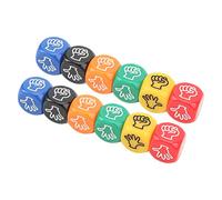 Chiyyak Dadi da Gioco con Forbici per Carta Sasso, Dadi per Indovinare le Dita a 6 Colori per Feste in Famiglia Dadi da Gioco a 6 Facce 20 Mm, per Vari Giochi, con Materiale Plastico