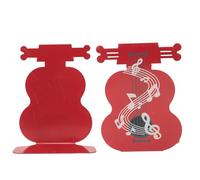 Chiyyak Fermalibri Moderno, Fermalibri Decorativo Antiscivolo in Metallo Resistente con 4 Cuscinetti per la Sala Studio della Biblioteca Domestica Dell'ufficio (A forma di violino)