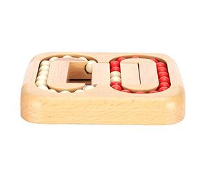 Chiyyak Gioco di Labirinto Giocattolo in Legno per L'educazione Scientifica Creativa, Migliora il Pensiero Spaziale, Materiale in Legno di Faggio, 11,3 X 12,5 X 2 Cm
