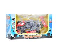 Chiyyak High Go Kart - Modellino di auto da corsa in lega, retrattile, durevole, scala 1:32, modello di auto in lega blu (rosso)