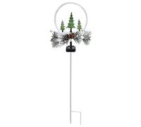 Chiyyak Lampada Solare a LED per Esterni da 2 Pezzi Luce Natalizia per la Decorazione del Percorso del Giardino del Vialetto IP65 Impermeabile