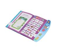 Chiyyak Libro di Apprendimento Elettronico Interattivo per Bambini Libro Sonoro Educativo Inglese Giocattolo per Bambini Materiale ABS Portatile (Blu)