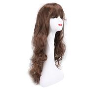 Chiyyak Lunga Parrucca Riccia, Elegante, Calore, Lungo, Soffice, Parrucca di Capelli Ondulata con un per Festa, Matrimonio, Appuntamento, Marrone Chiaro