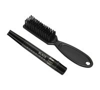 Chiyyak Matita per Baffi Pennello per Penna Barba a 4 Punte Resistente Al Sudore per il Restauro della Barba Cura della Uomo in Materiale ABS (Nero)
