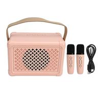 Chiyyak Microfoni Wireless Macchina per Karaoke con modalità Microfono Versatili Set di Altoparlanti Bluetooth per Riunioni di Famiglia Avventure in Campeggio (Rosa)