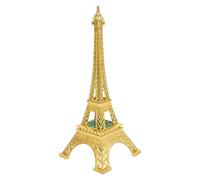 Chiyyak Modello della Torre a LED, Zinclegazione, Galvanizzazione, Intaglio Squisito, Ornamento della Torre della Francia per la Decorazione Domestica (Oro placcato)