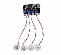 Chiyyak Modulo Umidificatore, Circuito Stampato Driver Spray a 4 Vie con Luci Colorate per Uso Domestico Automobilistico Industriale