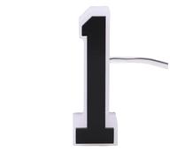Chiyyak Numero civico a LED con numero civico illuminato, in acrilico bianco e nero, moderno, con IP44 impermeabile per visibilità