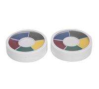 Chiyyak Olio per Pittura per il Viso e il Corpo in 6 Colori con Effetto Trucco a Lunga Durata, Strumento Professionale per il Trucco Televisivo, 2 Pezzi