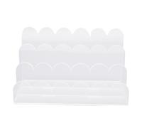 Chiyyak Organizzatore di Posta in Acrilico, Portadocumenti per Fascicolo di Lettere Trasparente a 3 Scomparti con Design Ondulato per Buste, Forniture per Ufficio, Desktop Domestico