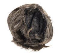 Chiyyak Parrucca a Capelli Corti Marrone Chiaro Fatto di Fibra Sintetica, Studente, Viso Rotondo, Rete Interna Elastica, Capelli Corti Lisci, Parrucca per Donne