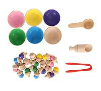 Chiyyak Punti di Smistamento Colorati Fatti di Legno, Ghiande, Contatori, Smistamento Colorato, Conti Ghiande per L'asilo e Bambini in età Prescolare