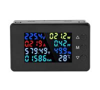 Chiyyak Rilevatore di Tensione e Amperaggio con Display LCD a Colori a Visualizzazione Completa per la Misurazione Accurata del Consumo Energetico, Plastica, 1 Set