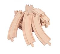 Chiyyak Set di Assemblaggio di Diversi Binari del Treno in Legno per Pacchetto di Espansione Educativo Fai-da-te per Bambini con Materiale in Legno di Faggio (Pacchetto A)