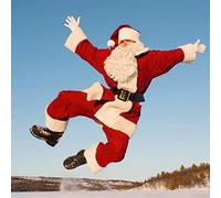 Chiyyak Set di Costumi da Babbo Natale per Feste e Natale. Abito in Velluto Premium Leggero e Deluxe, Che Cattura gli Sguardi per L'atmosfera Natalizia