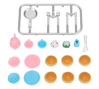 Chiyyak Set di Giocattoli per la Colazione Realistici per Mini Casa delle Bambole, Perfetti per L'arredamento della Casa delle Bambole, Materiale Plastico (Come mostrato in tutte le immagini)
