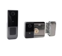 Chiyyak Smart Door Entry Lock Password di Sicurezza Impermeabile per Impronte Digitali con Telecomando per Casa Appartamento in Acciaio Inossidabile 2 unità
