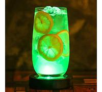 Chiyyak Sottobicchiere per Bottiglia di Vino a LED con Luci Cangianti, Materiale ABS Atossico e Durevole, Perfetto per Feste Ed Eventi, Dimensioni 9,5 X 9,7 Cm (#2)