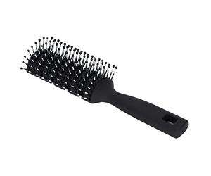 Chiyyak Spazzola per Capelli Antistatica per Massaggio Antiscivolo Corpo Curvo in ABS Contatto Delicato 8,1 Pollici per Adulti e Bambini (nero)